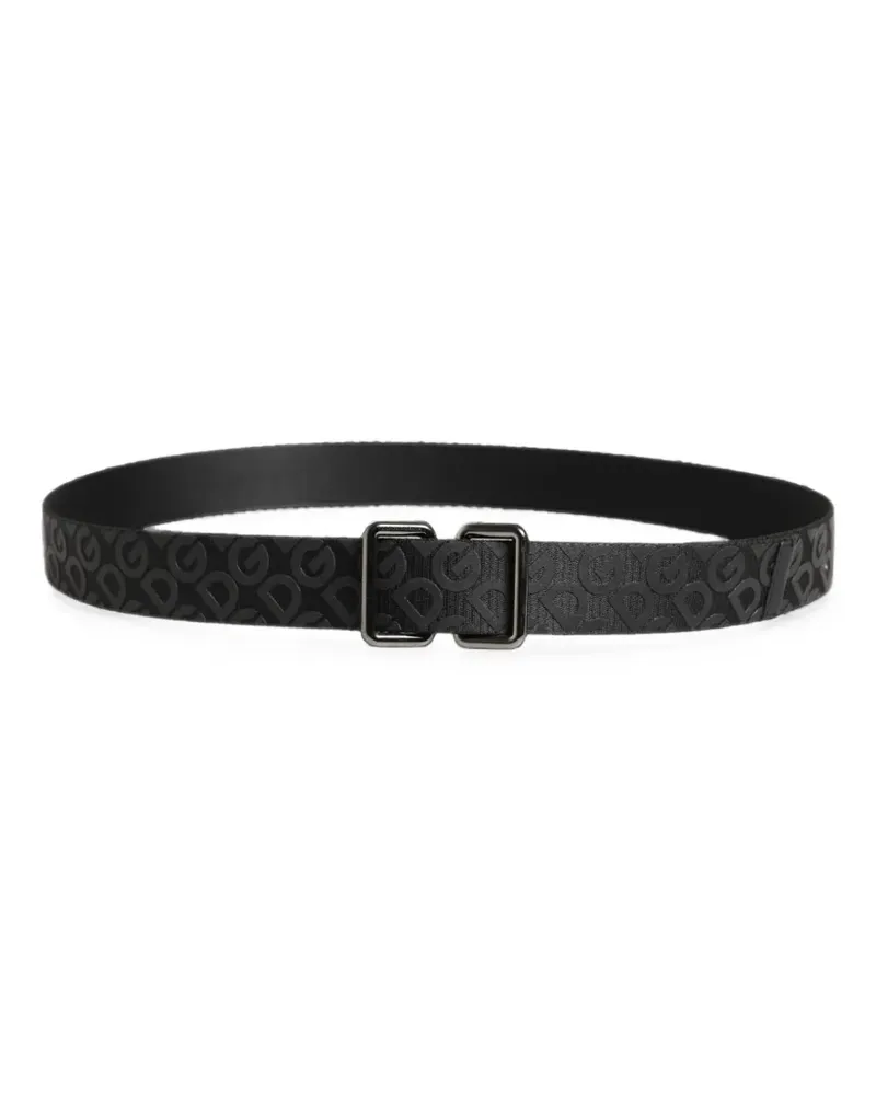 Dolce & Gabbana monogram-jacquard belt - Schwarz Schwarz
