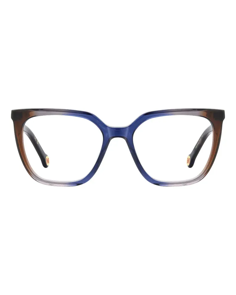 Carolina Herrera New York Brille mit geometrischem Gestell - Blau Blau