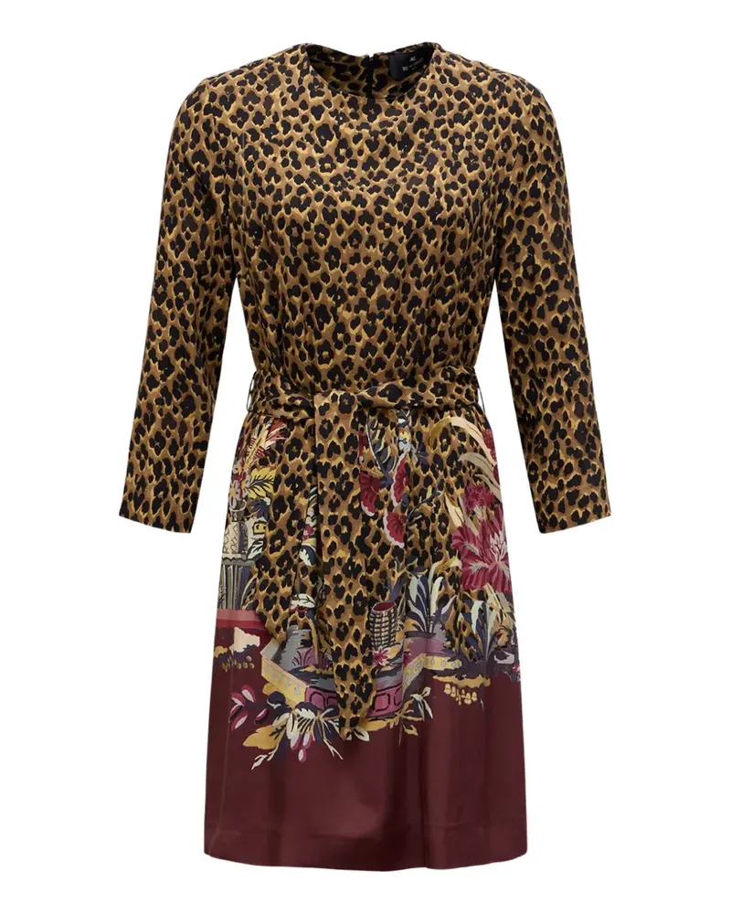 Etro Minikleid mit Leoparden-Print - Braun Braun
