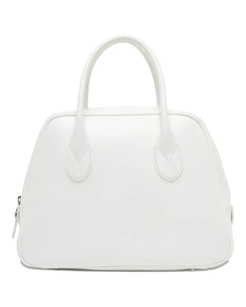 Comme des Garçons Mittelgroße Trapezförmige Schultertasche - Weiß Weiß