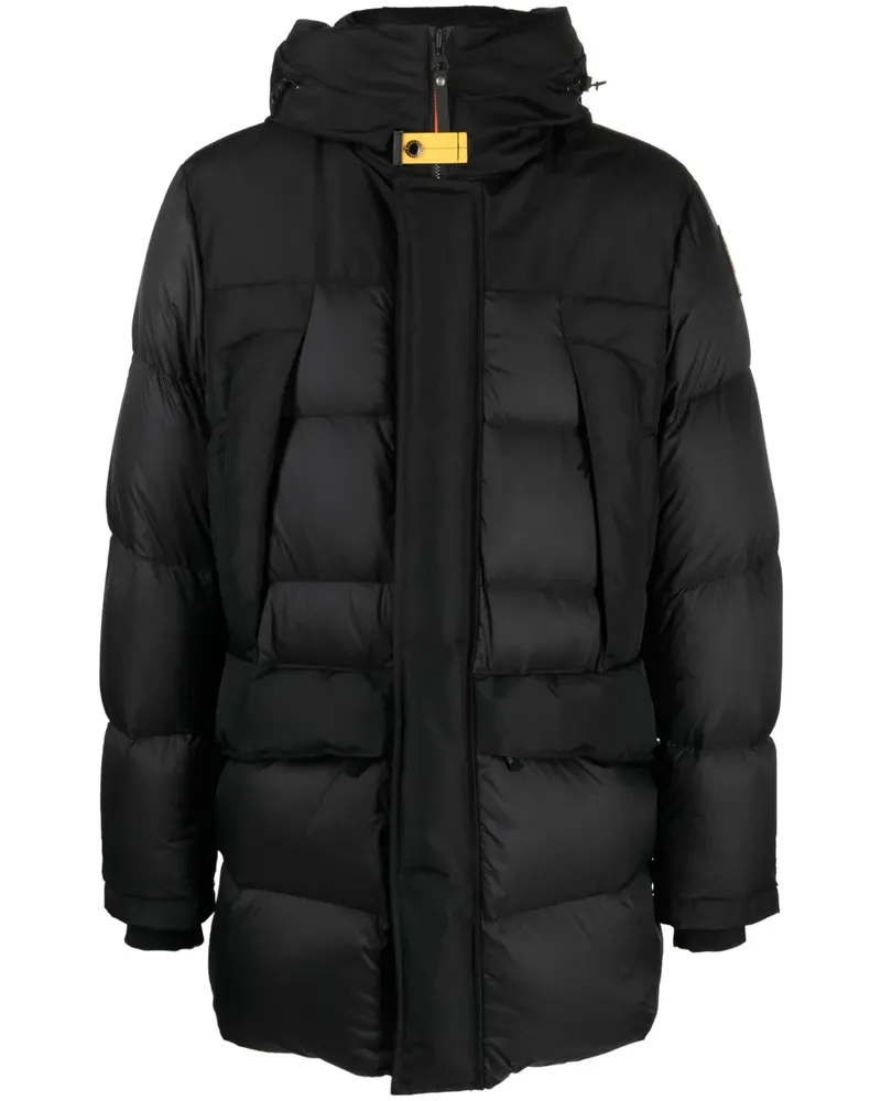 Parajumpers Gefütterte Jacke mit Logo-Patch - Schwarz Schwarz