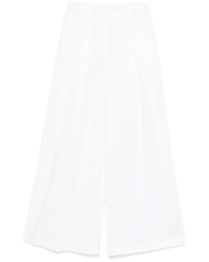 Peserico Palazzohose mit Falten - Weiß Weiß