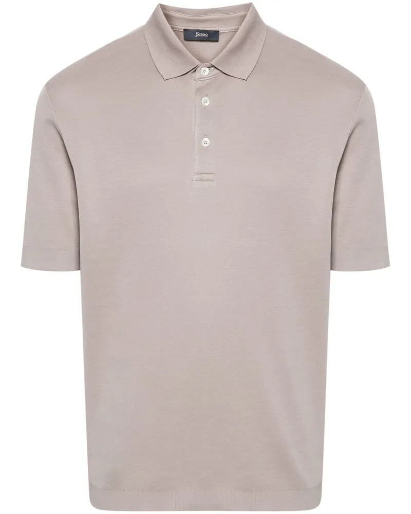 Herno Gestricktes Poloshirt - Nude Nude