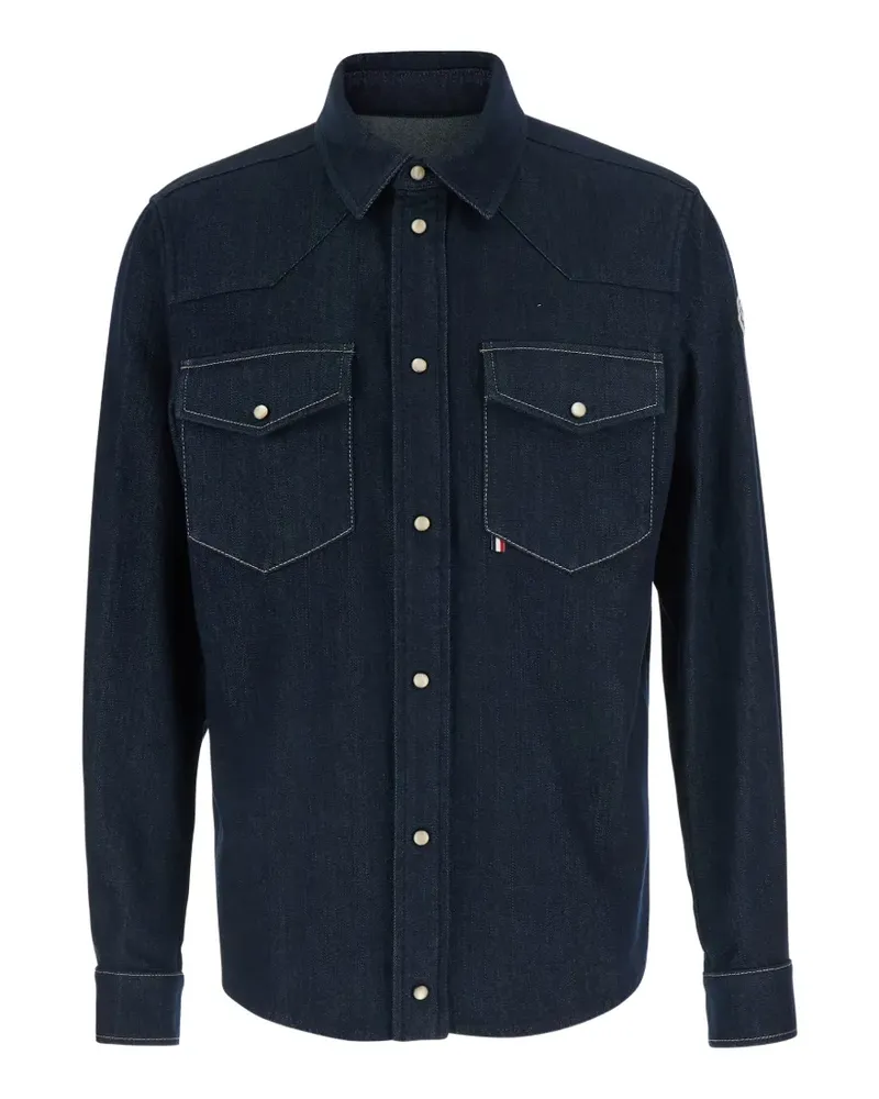 Moncler western-yoke denim shirt - Blau Blau