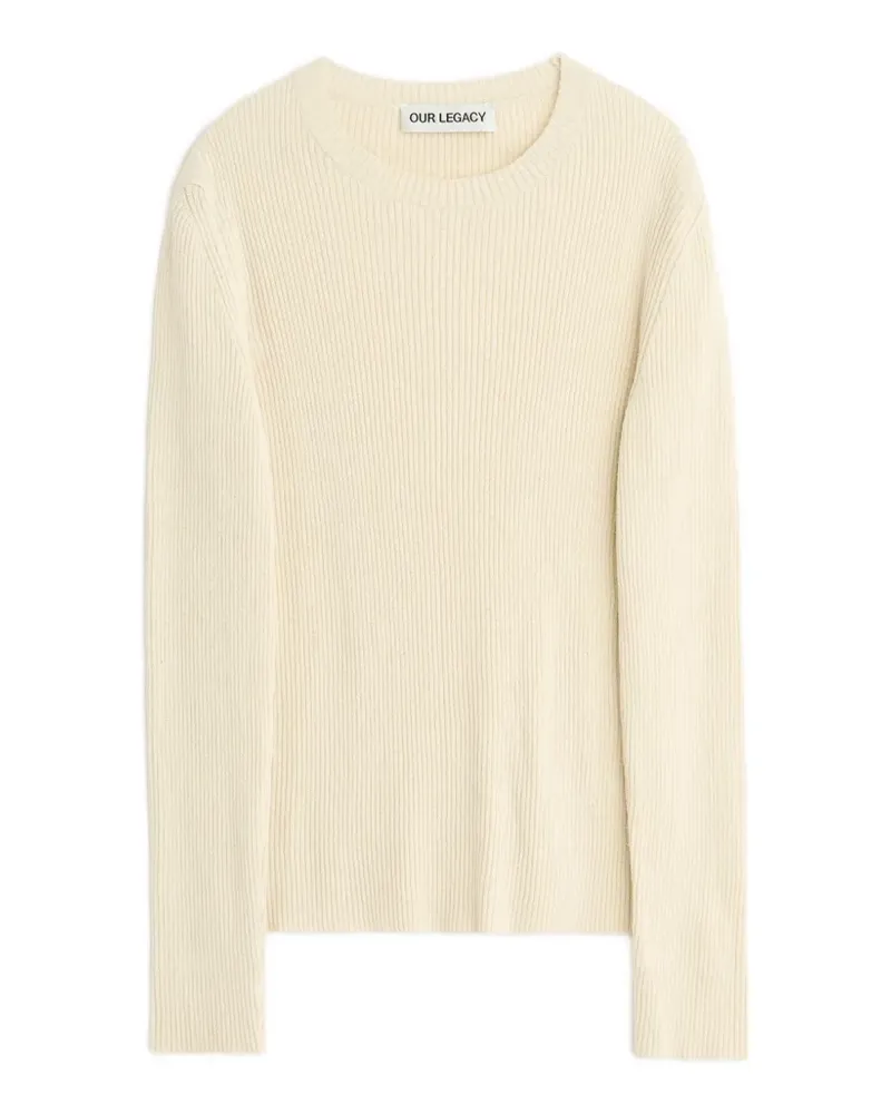 Our Legacy Gerippter Strickpullover - Nude Nude