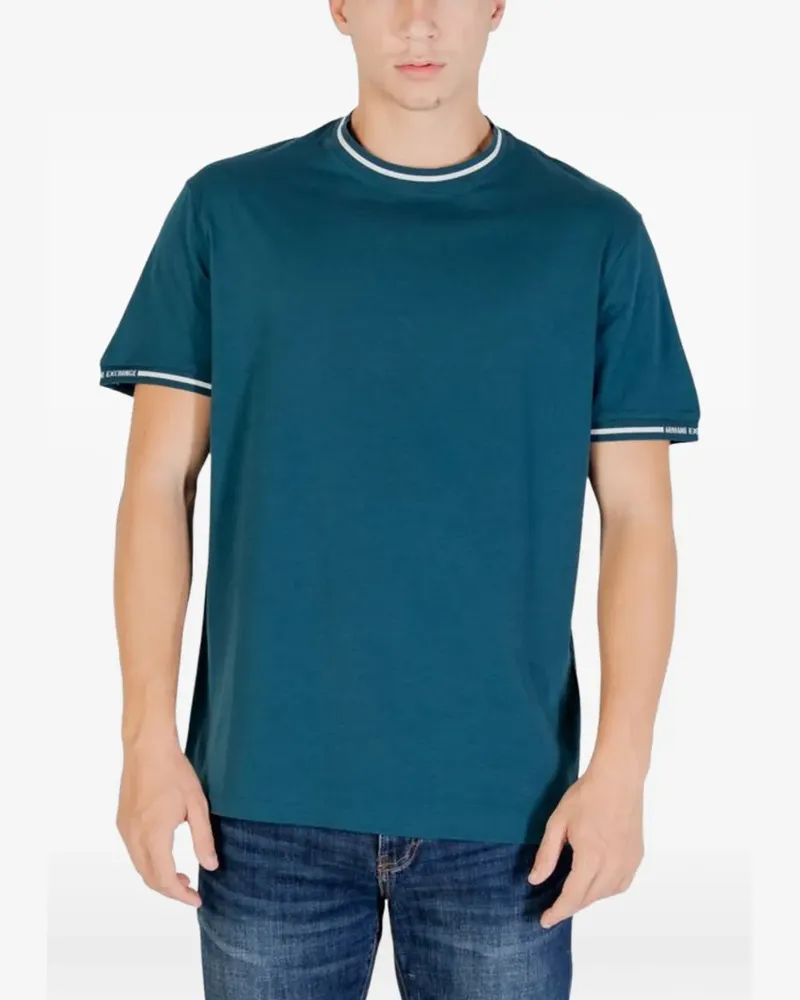 Armani Exchange logo-print T-shirt - Blau Blau