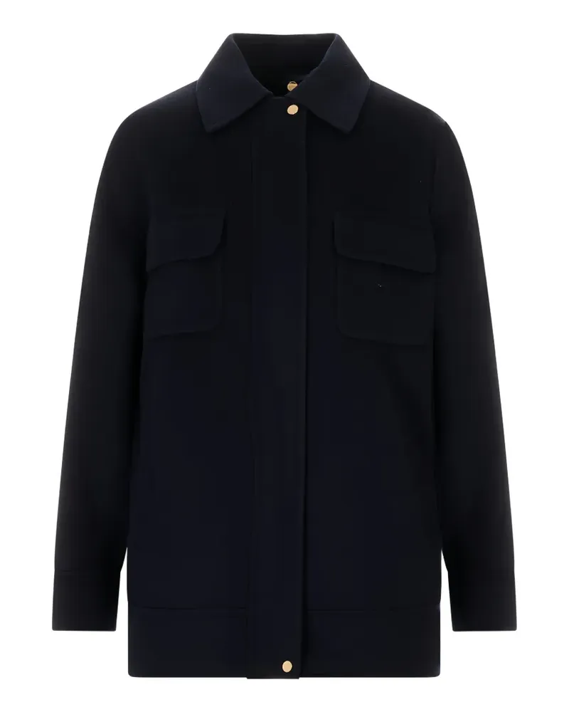 Max Mara quilted-liner shirt jacket - Blau Blau