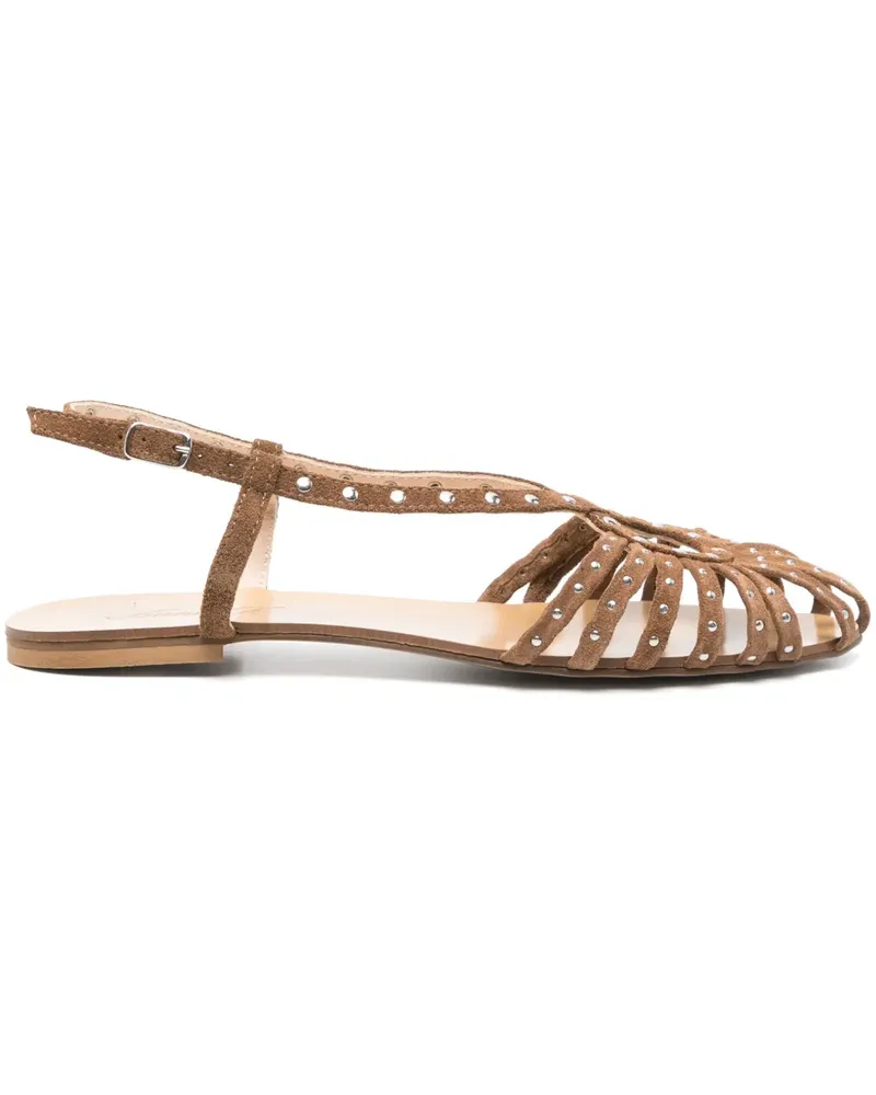Anna F. Sandalen aus Wildleder - Braun Braun