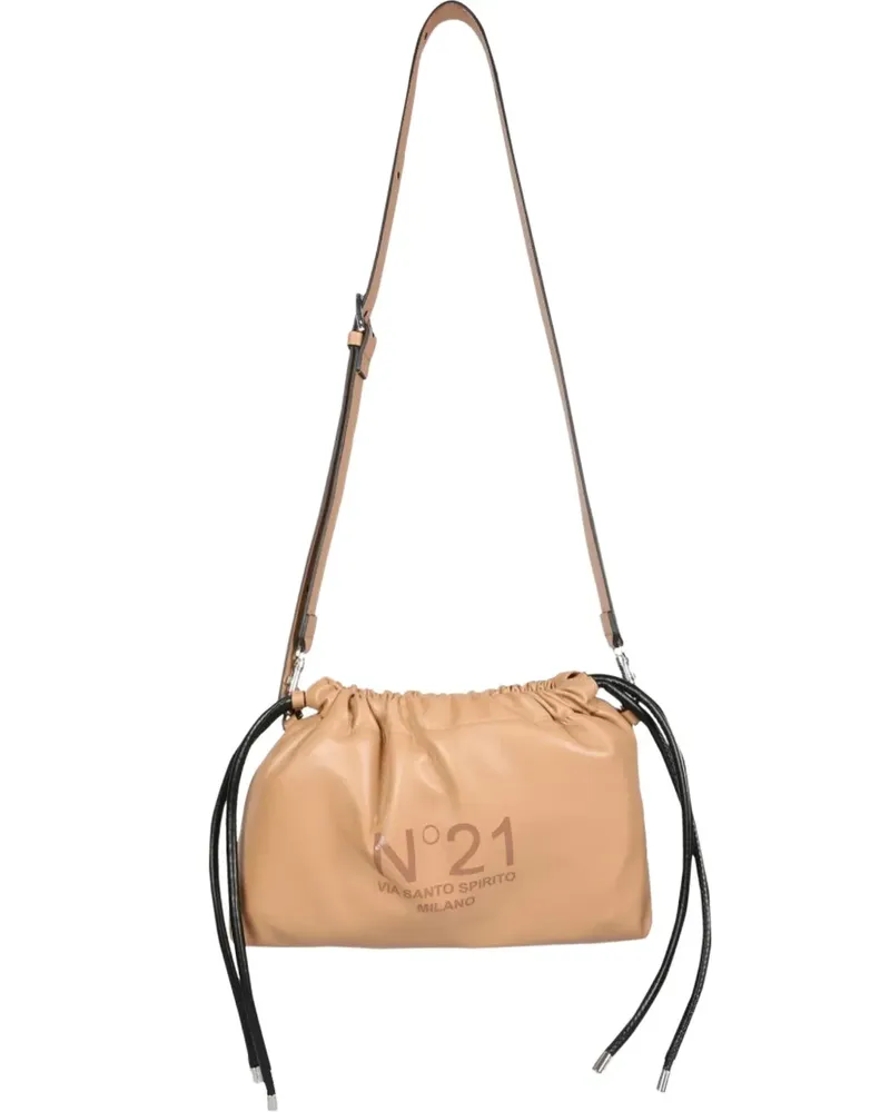 N° 21 Schultertasche mit Kordelzug - Nude Nude