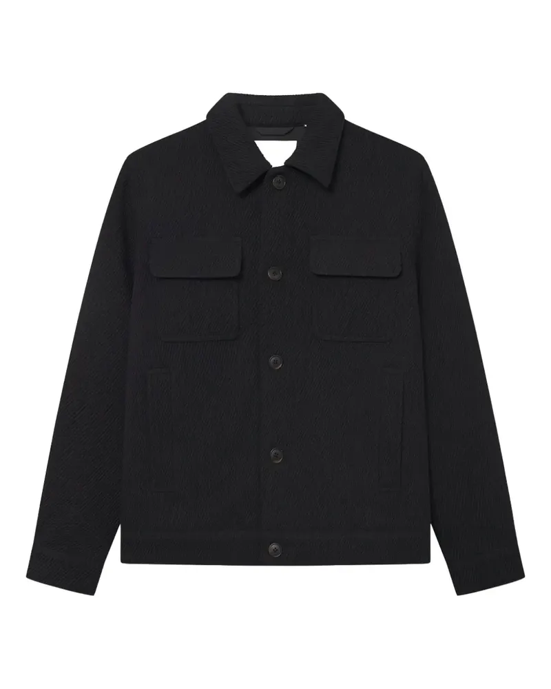 LES DEUX Nash Hemdjacke aus Twill - Schwarz Schwarz