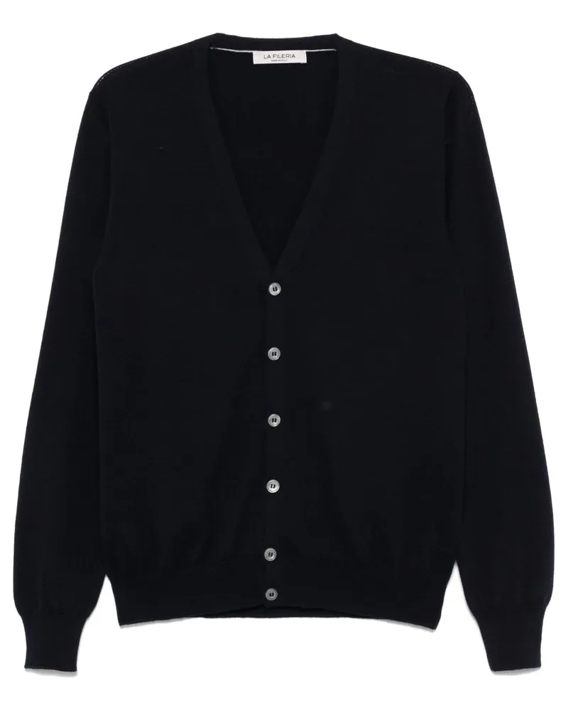 La Fileria Fein gestrickter Cardigan - Blau Blau