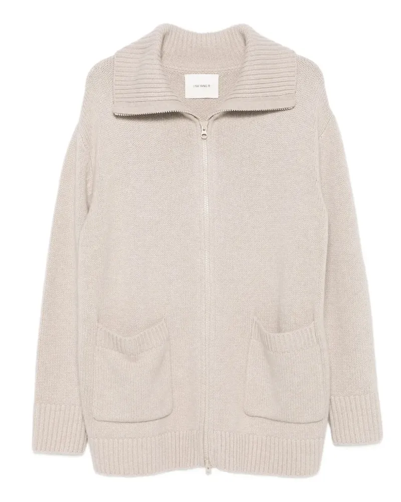 Lisa Yang Cardigan mit tiefer Schulter - Nude Nude