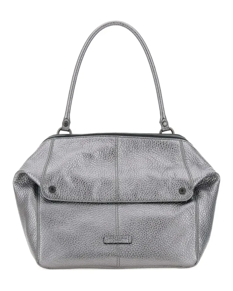 Gianni Chiarini Schultertasche im Metallic-Look - Silber Silber