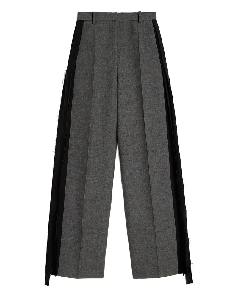 Jil Sander Hose mit Kontrasteinsätzen - Grau Grau