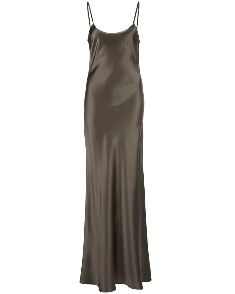 VOZ Camisole-Kleid mit schräger Schnittführung Braun