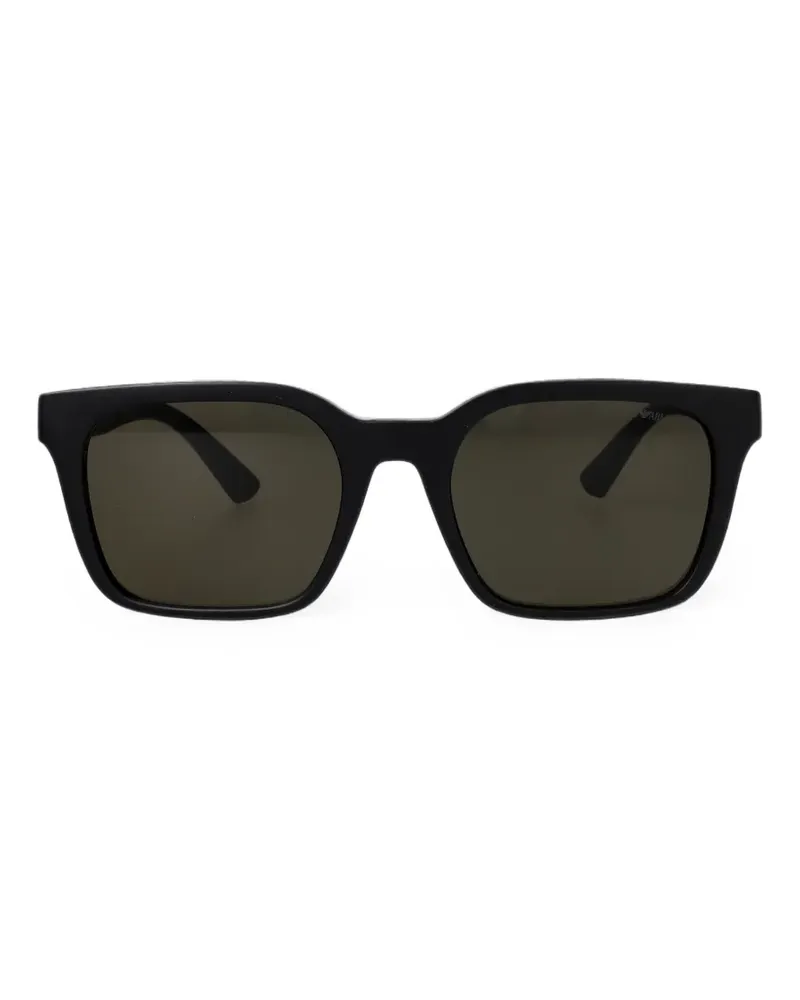 Emporio Armani logo-plaque square-frame sunglasses - Schwarz Schwarz