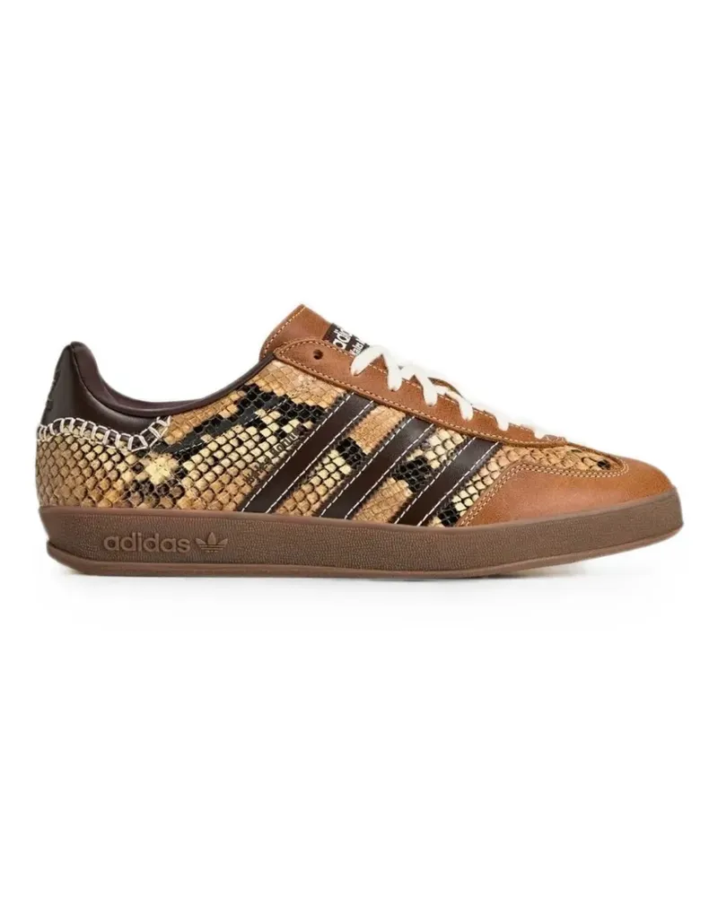adidas Gazelle snake-effect leather sneakers - Braun Braun