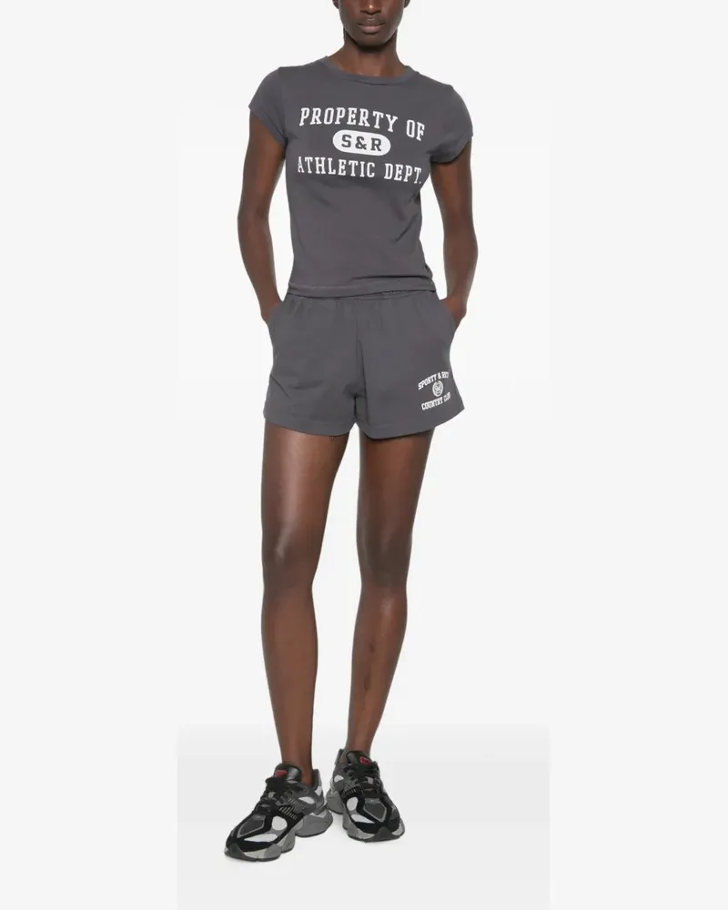 SPORTY & RICH logo-print T-shirt - Grau Grau