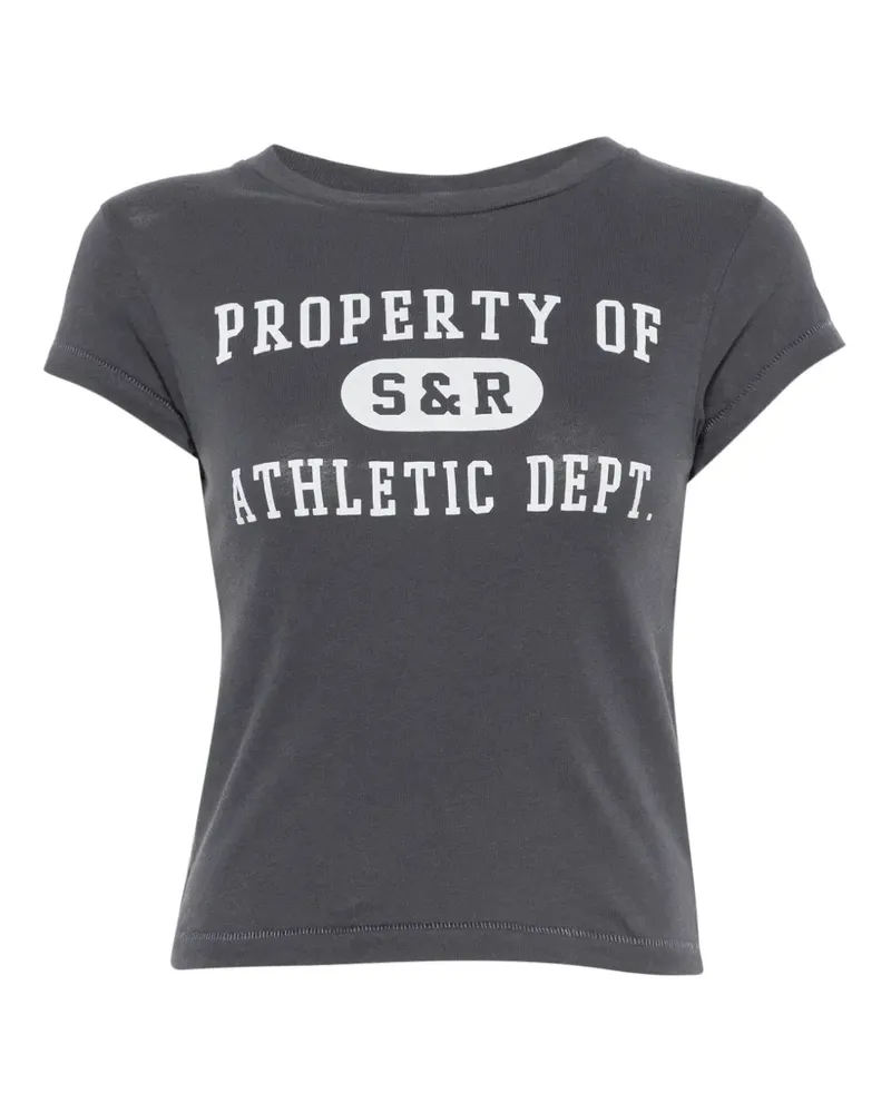 SPORTY & RICH T-Shirt mit Logo-Print - Grau Grau