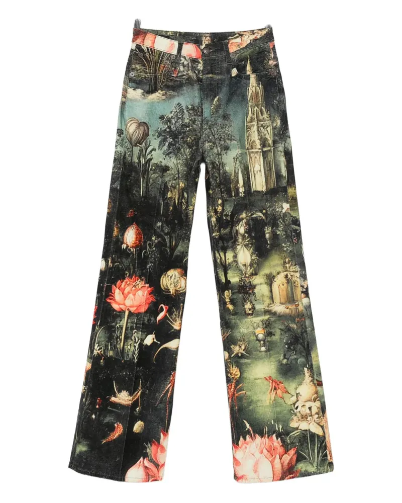 R13 Charlotte Cropped-Hose - Grün Grün