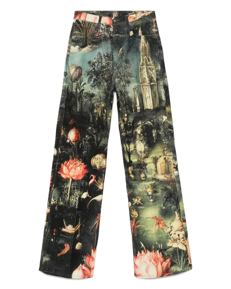 R13 Charlotte Cropped-Hose - Grün Grün