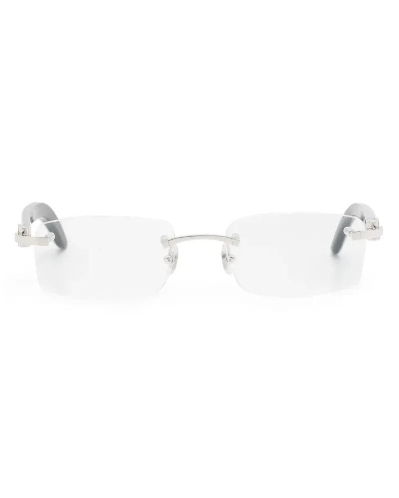 Cartier C Décor Sonnenbrille mit eckigem Gestell - Weiß Weiß