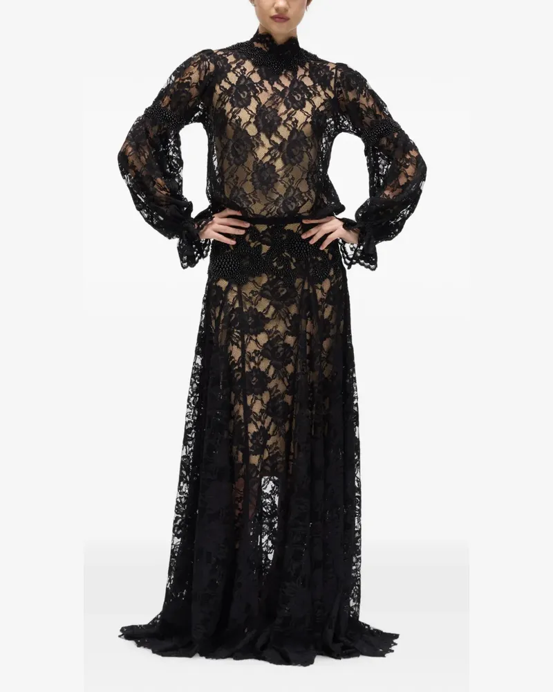 Giuseppe di Morabito Langärmeliges Maxikleid - Schwarz Schwarz