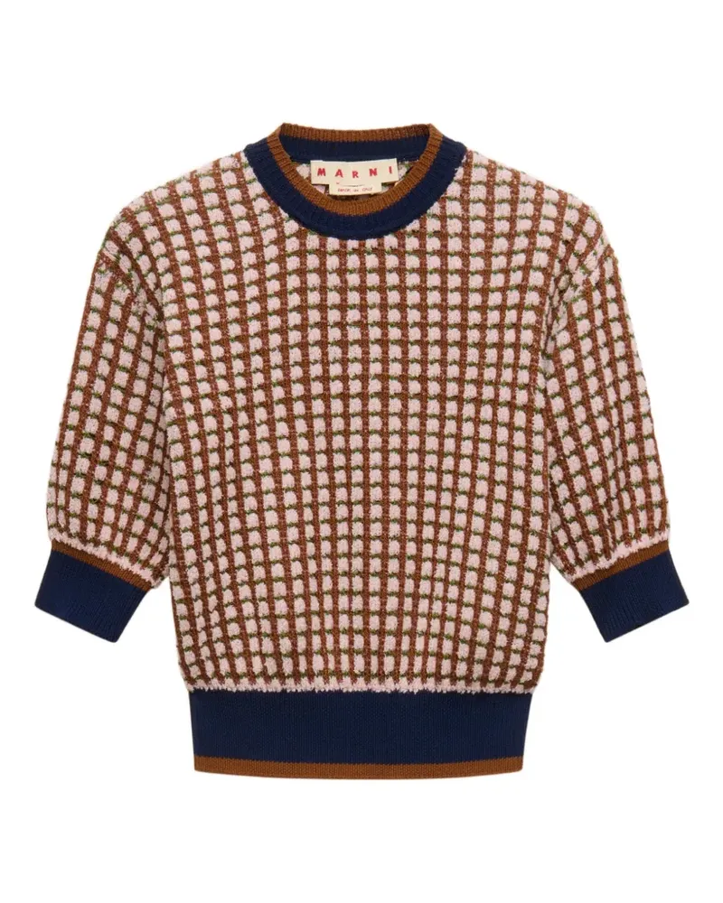 Marni jacquard tweed sweatshirt - Rosa Rosa