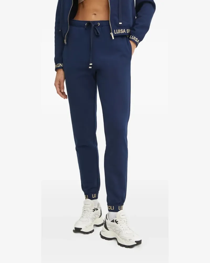 Luisa Spagnoli Jogginghose mit Logo - Blau Blau