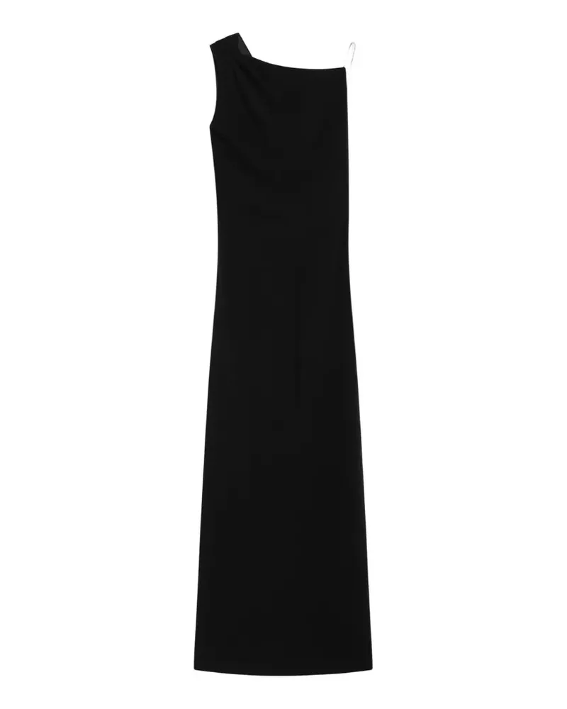 Max Mara Asymmetrisches Maxikleid - Schwarz Schwarz