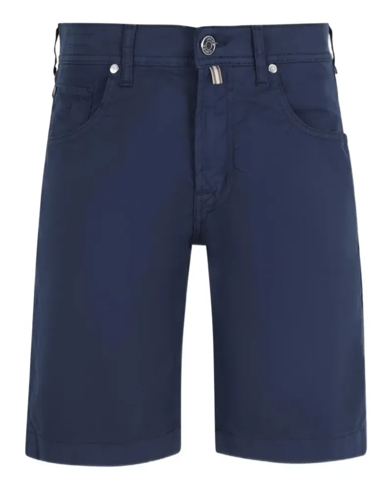 Jacob Cohën logo-patch five-pocket shorts - Blau Blau