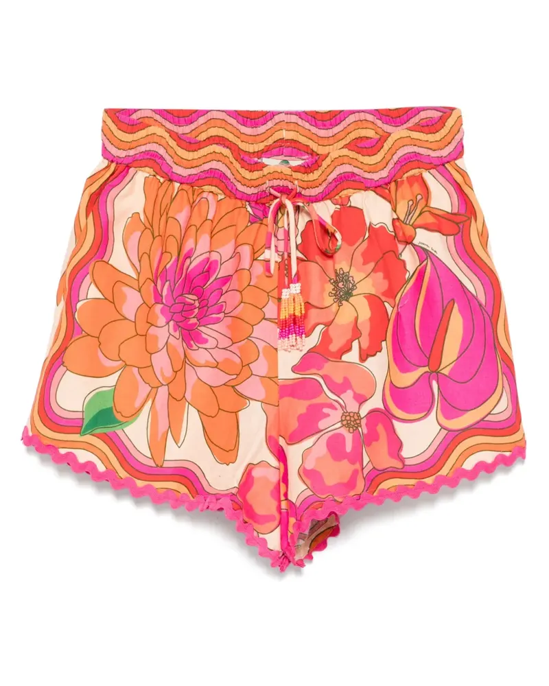 FARM Rio Shorts mit Blumen-Print - Rosa Rosa