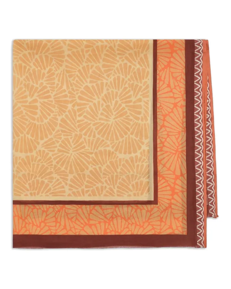 Maliparmi fringed-print scarf - Nude Nude