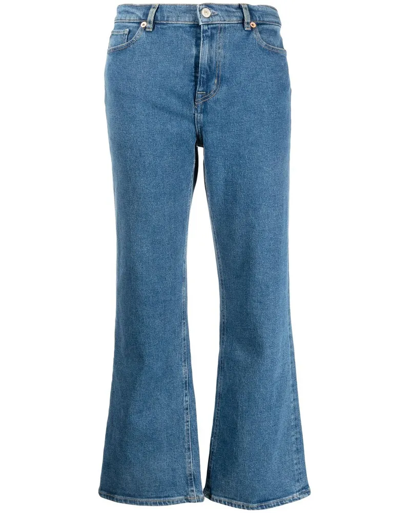 Paul Smith Cropped-Schlagjeans aus Bio-Baumwolle - Blau Blau