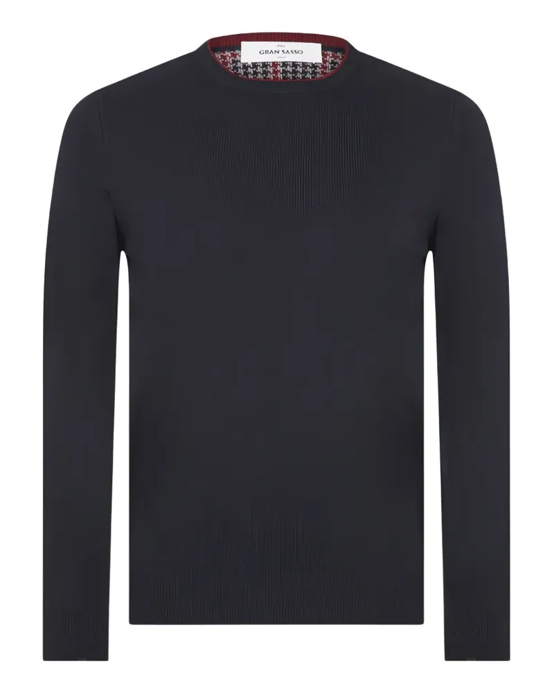 Gran Sasso Pullover mit Ellenbogen-Patches - Blau Blau