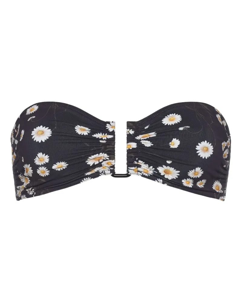 Eres Tendrement Bikinioberteil mit blumigem Print - Schwarz Schwarz
