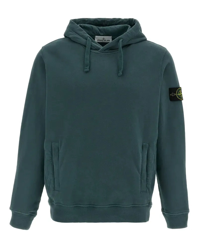 Stone Island Hoodie mit Kompass-Patch - Grün Grün