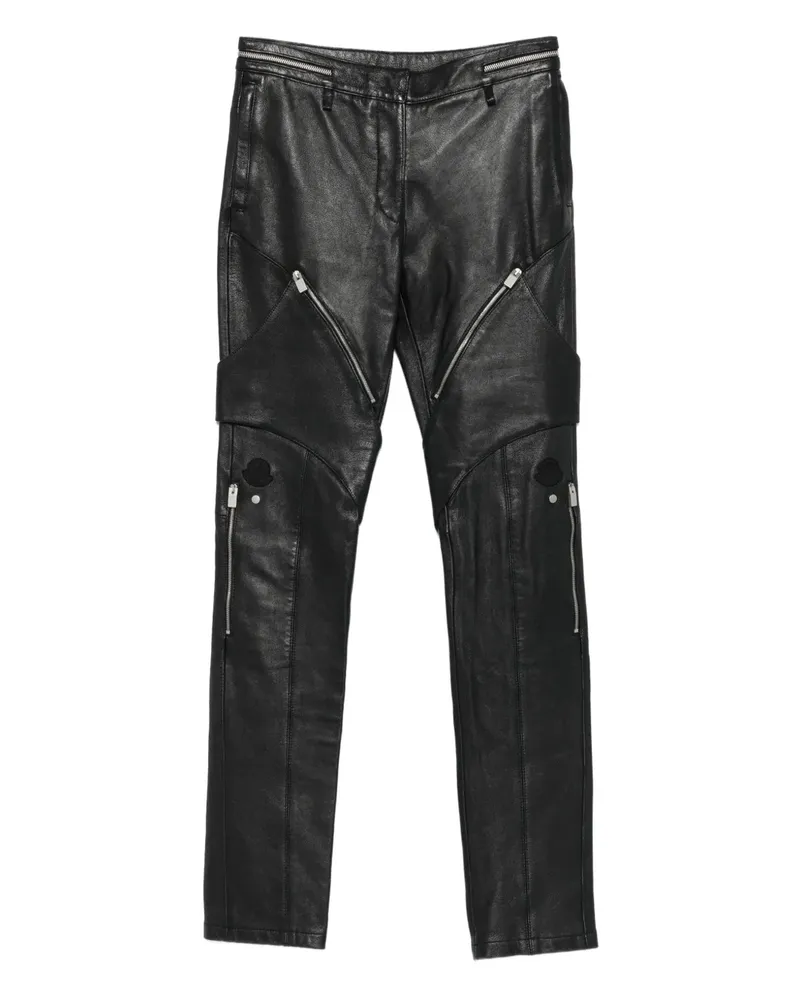 Moncler Lederhose mit Reißverschlusstasche - Schwarz Schwarz