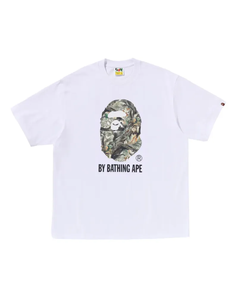 BAPE T-Shirt mit Camouflagemuster - Weiß Weiß