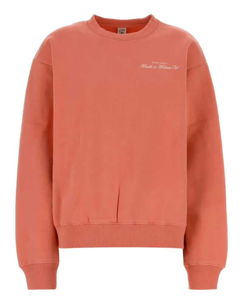 SPORTY & RICH Sweatshirt mit Logo-Print - Rosa Rosa
