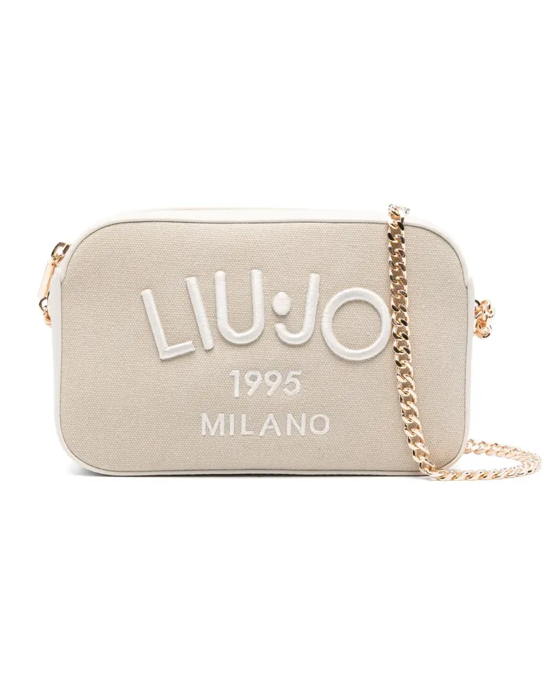 Liu Jo Kleine Umhängetasche mit Logo-Patch - Nude Nude