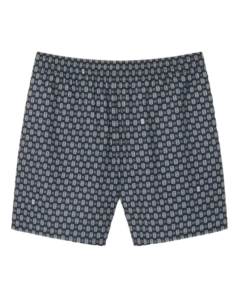 Lacoste Shorts mit Tennis-Print - Blau Blau