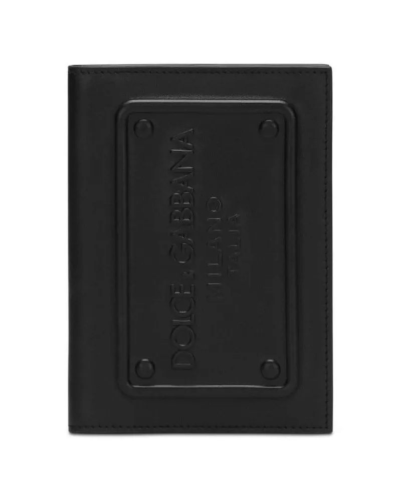 Dolce & Gabbana Portemonnaie mit Logo-Prägung - Schwarz Schwarz