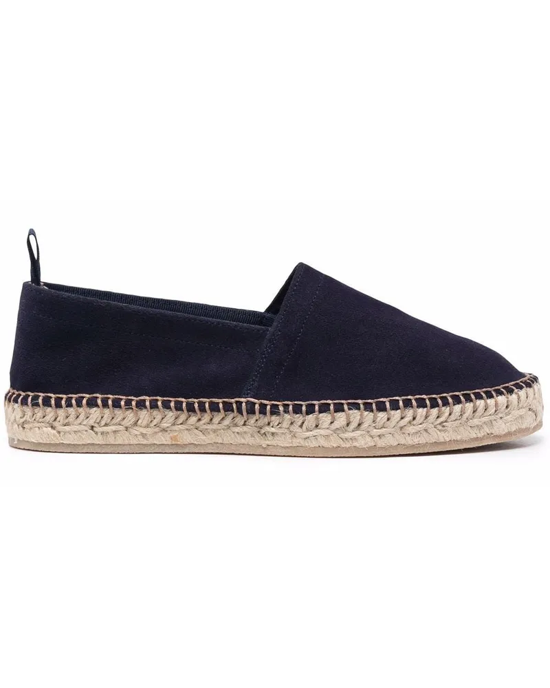Scarosso Lola Espadrilles mit geflochtener Bastsohle - Blau Blau
