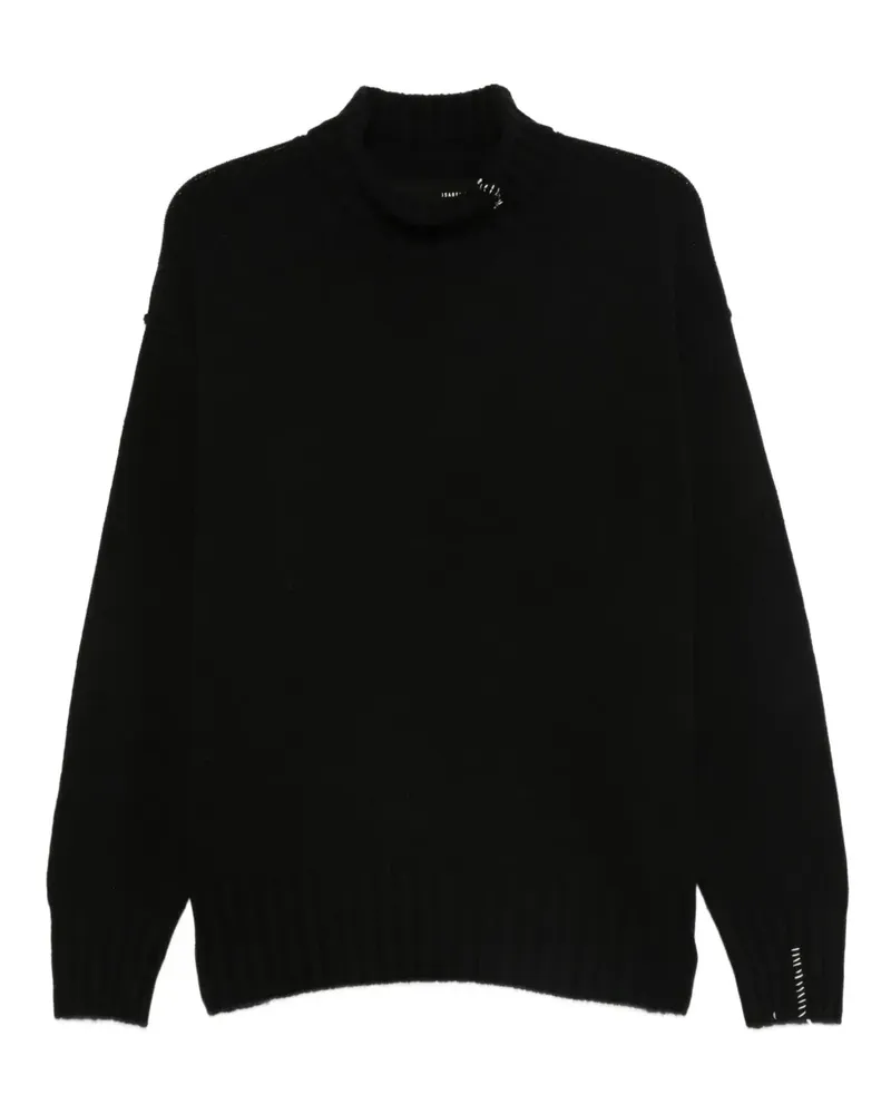 Isabel Benenato Pullover mit Stehkragen - Schwarz Schwarz