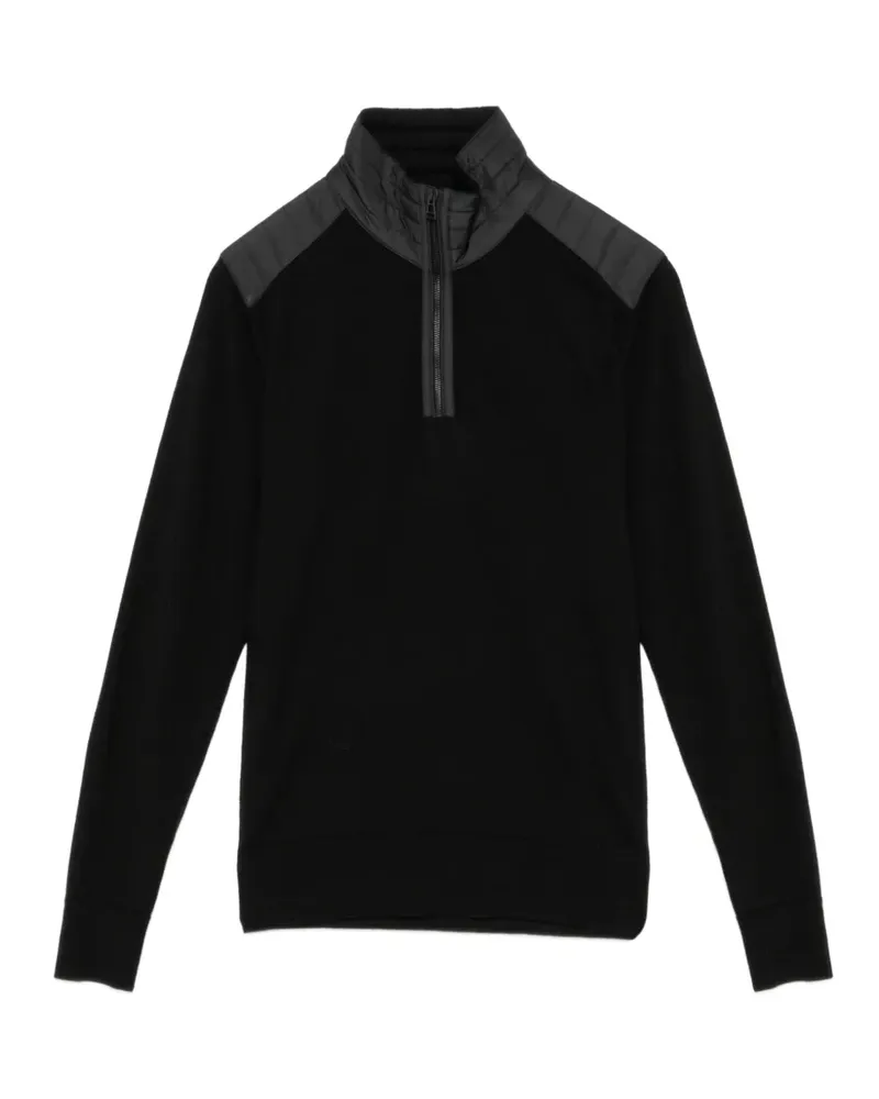 Belstaff logo-patched half-zip jumper - Schwarz Schwarz