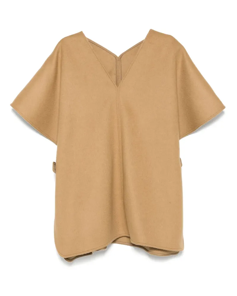 Moncler Poncho aus Wollgemisch - Braun Braun