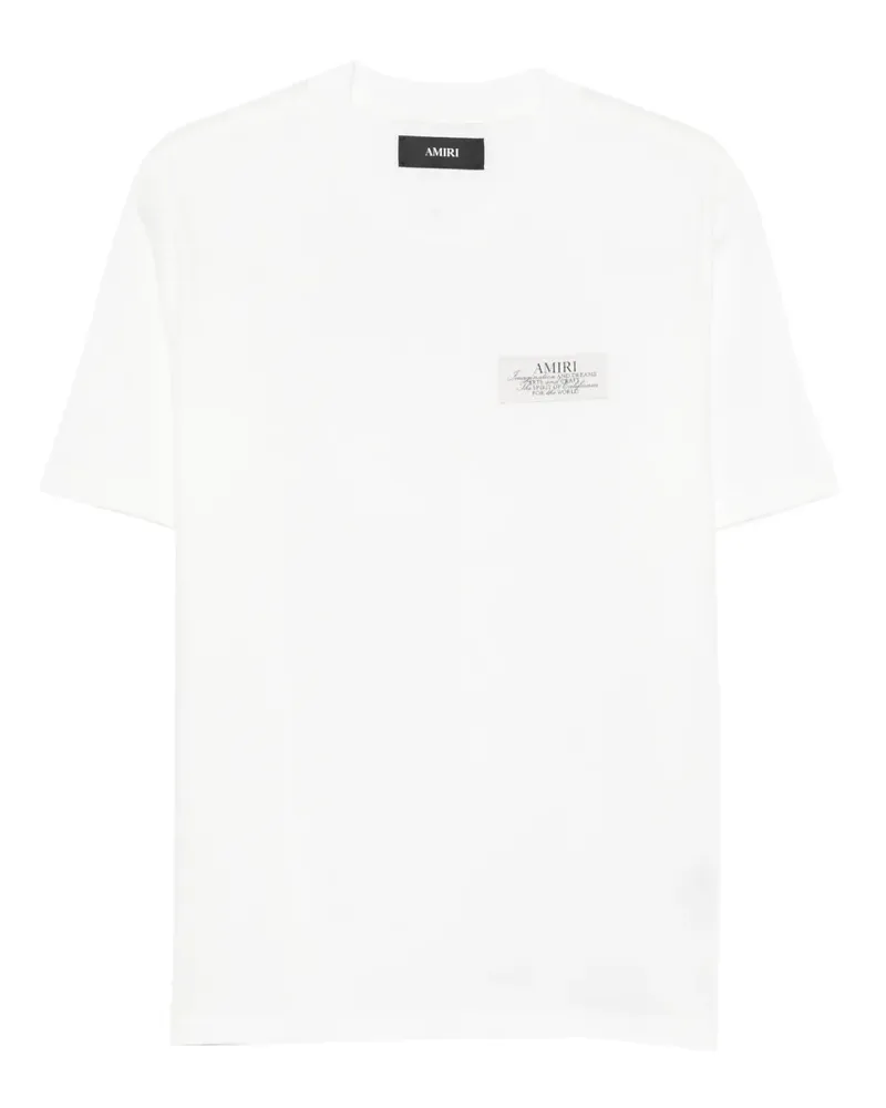Amiri T-Shirt mit Logo-Patch - Nude Nude