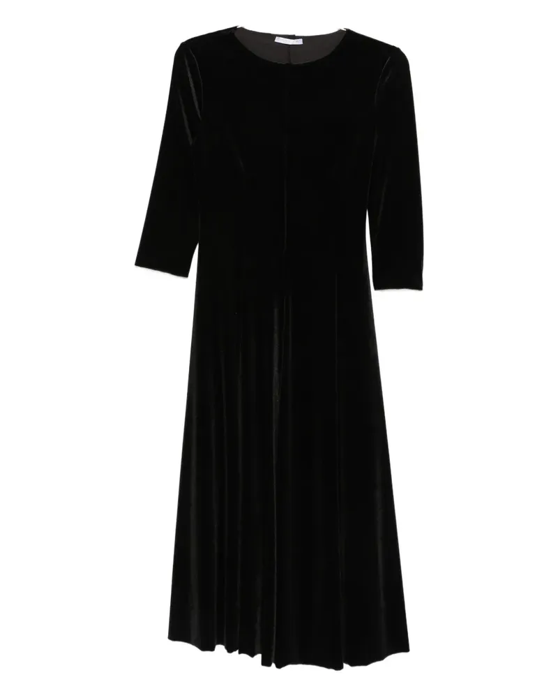 CENERE GB Midikleid mit rundem Ausschnitt - BLACK Black