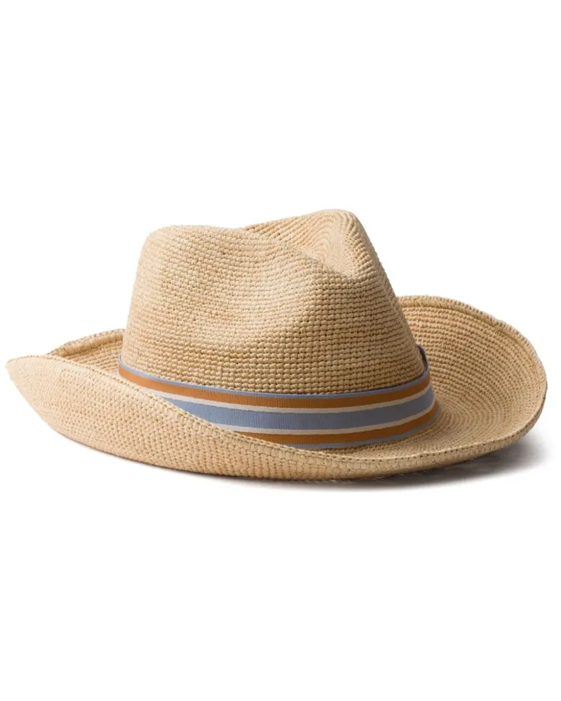 Prada Gewebter Hut - Nude Nude